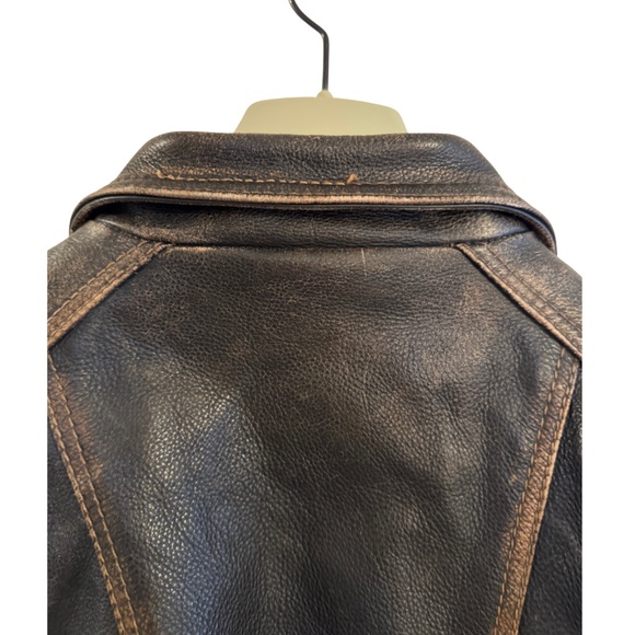 Andrew Marc Leather Bomber-Style Moto Jacket – Men’s Small - Picture 3 of 16